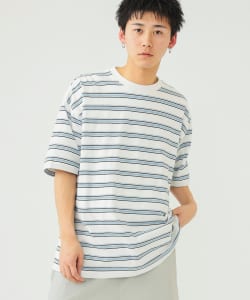 BEAMS / 男裝 寬版 橫條紋 T恤