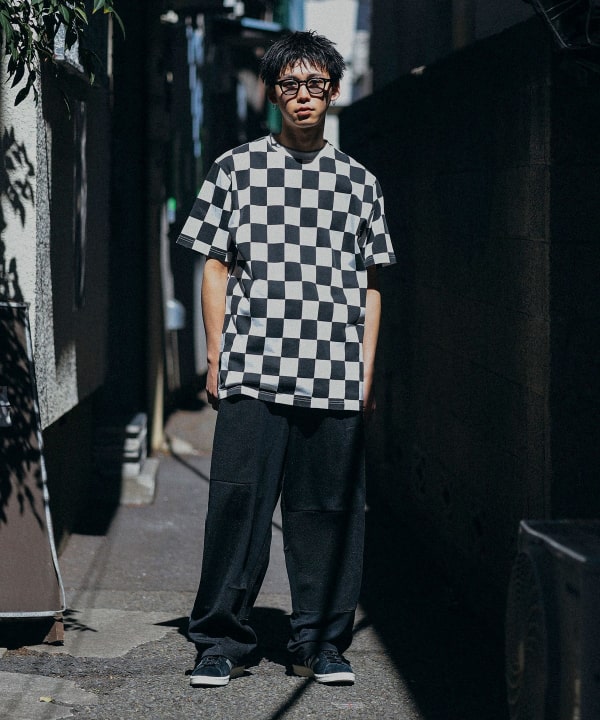 BEAMS（ビームス）チェッカーフラッグ Tシャツ（Tシャツ・カットソー T