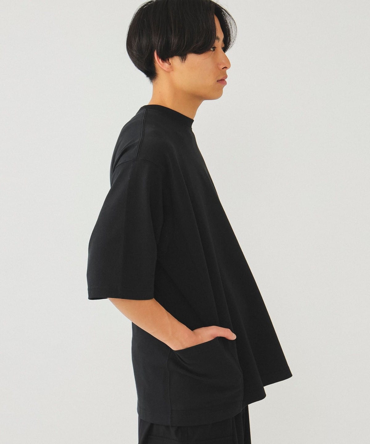 サイドポケット ルーズ Tシャツ Tシャツ・カットソー MEN BLACK M サイドポケット ルーズ Tシャツ Tシャツ・カットソー MEN BLACK M