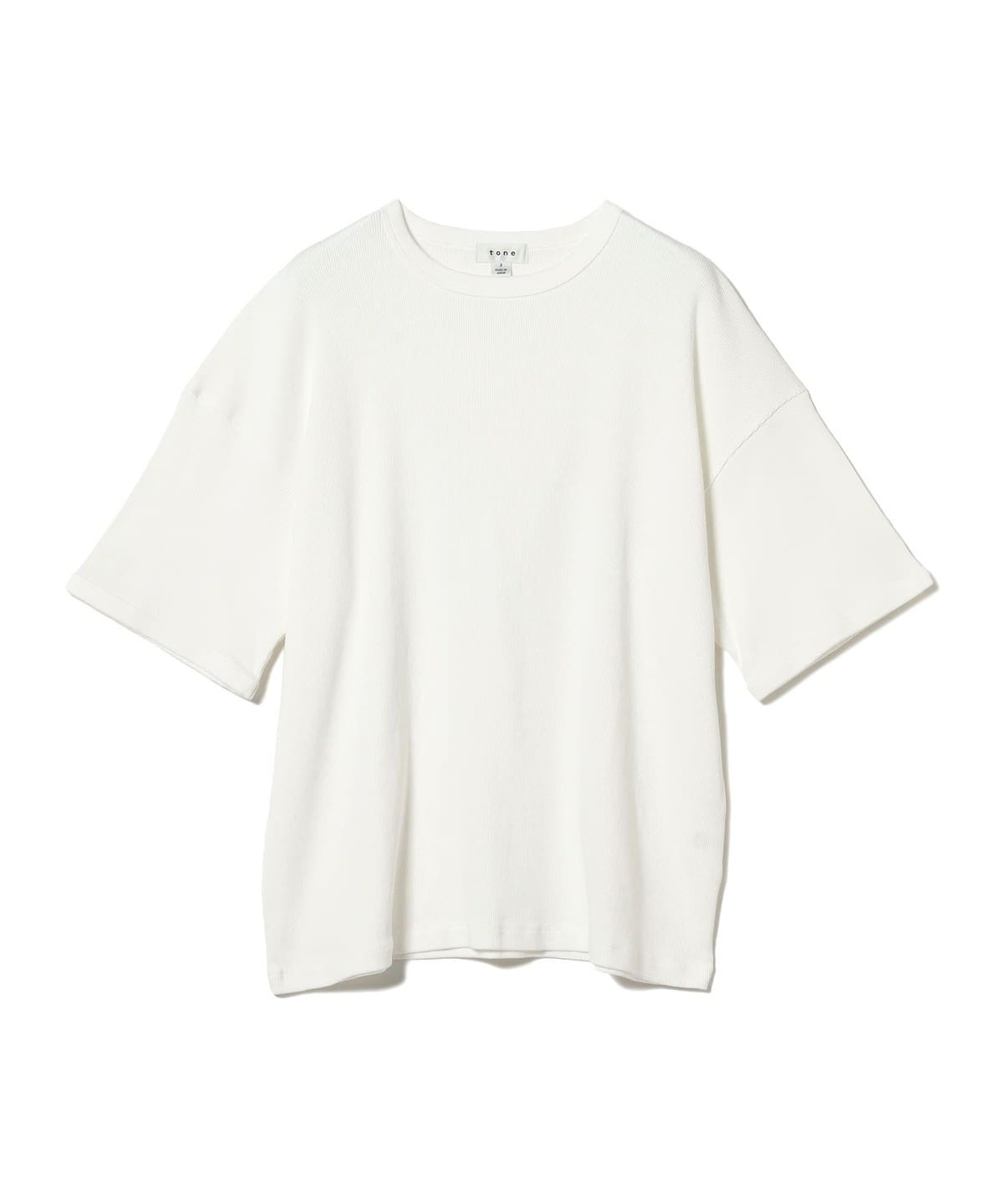 tone トーン / SUPIMA RIBED CREW NECK SHIRT Tシャツ・カットソー MEN WHITE 1 tone トーン / SUPIMA RIBED CREW NECK SHIRT Tシャツ・カットソー MEN WHITE 1