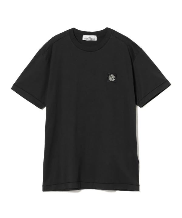 Stone  ブラック tシャツ BEAMS（ビームス）STONE ISLAND / 2100039 60/2 COTTON JERSEY