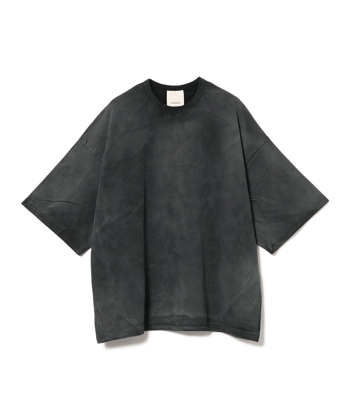 refomed / 10 WASH GIANT TEE Tシャツ・カットソー MEN BLACK 1 refomed / 10 WASH GIANT TEE Tシャツ・カットソー MEN BLACK 1