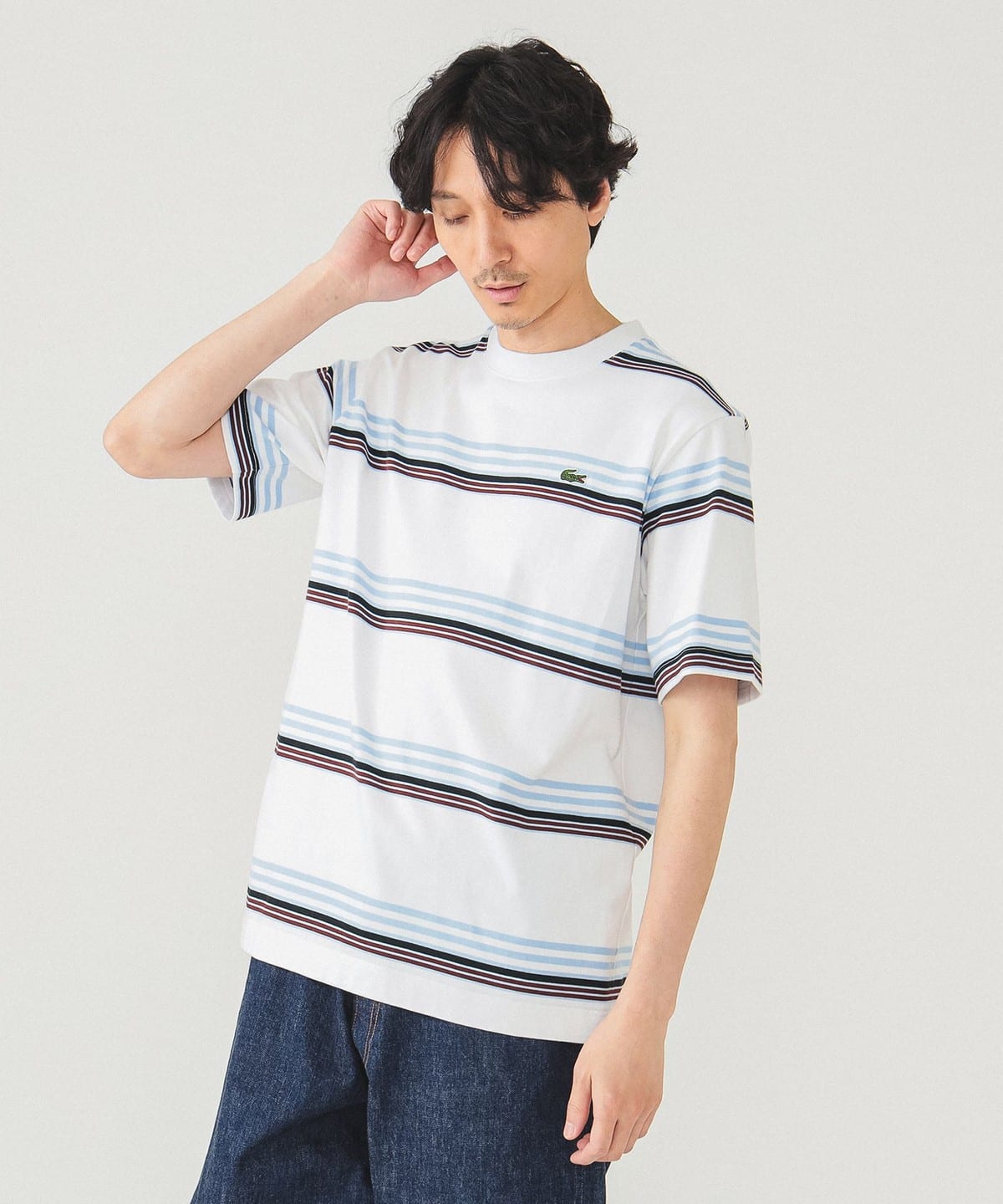 BEAMS（ビームス）【別注】LACOSTE / ボーダーTシャツ（Tシャツ