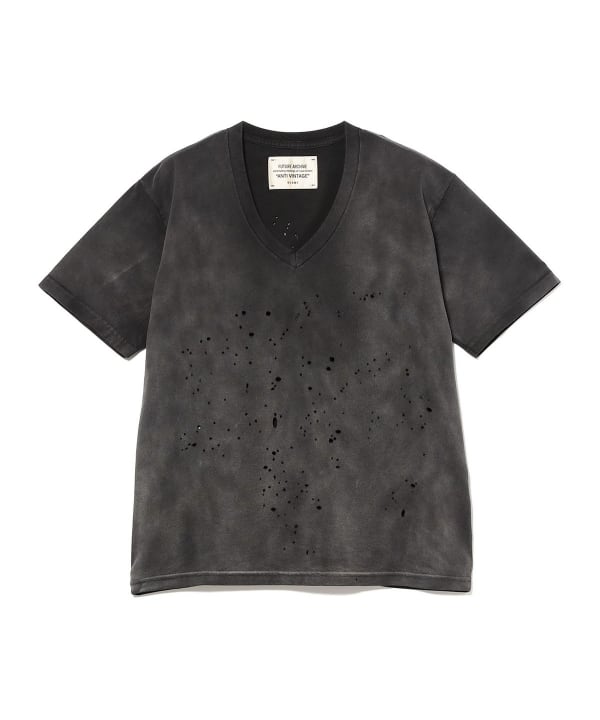 FUTURE ARCHIVE ダメージ加工　フェード短丈ラグランスウェット BEAMS（ビームス）FUTURE ARCHIVE / COLOR FLOCKY CREWNECK