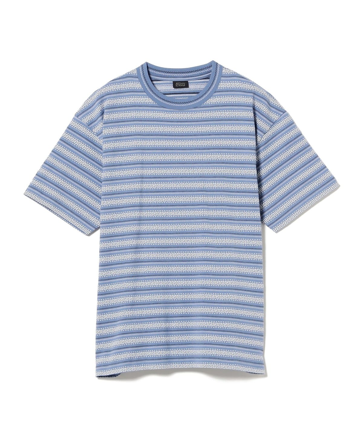 SEDAN ALL-PURPOSE セダン オールパーパス / Jacquard Striped S/S Tee Tシャツ・カットソー MEN Slate Blue XL SEDAN ALL-PURPOSE セダン オールパーパス / Jacquard Striped S/S Tee Tシャツ・カットソー MEN Slate Blue XL