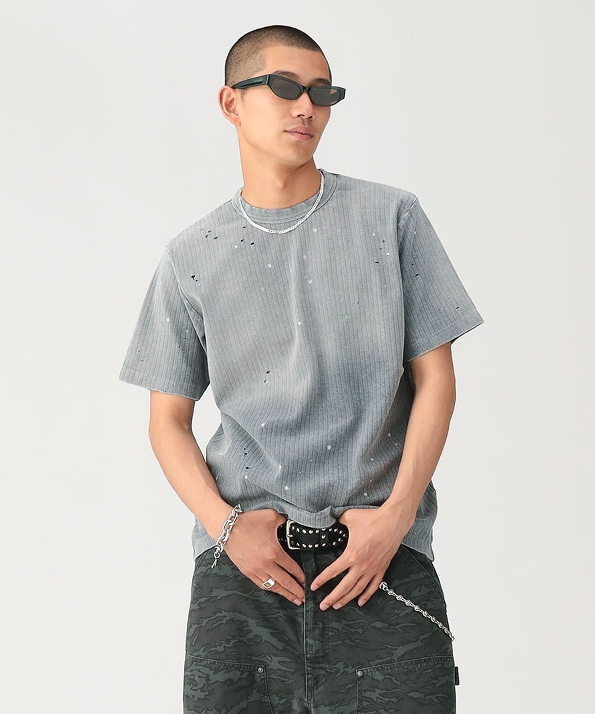 BEAMS（ビームス）【10/1再値下げ】Fade Rib T-Shirt（Tシャツ