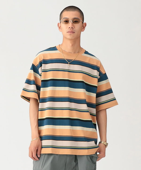 Multi-stripe T-shirt [Wide Fit] Model: 179cm Size: L