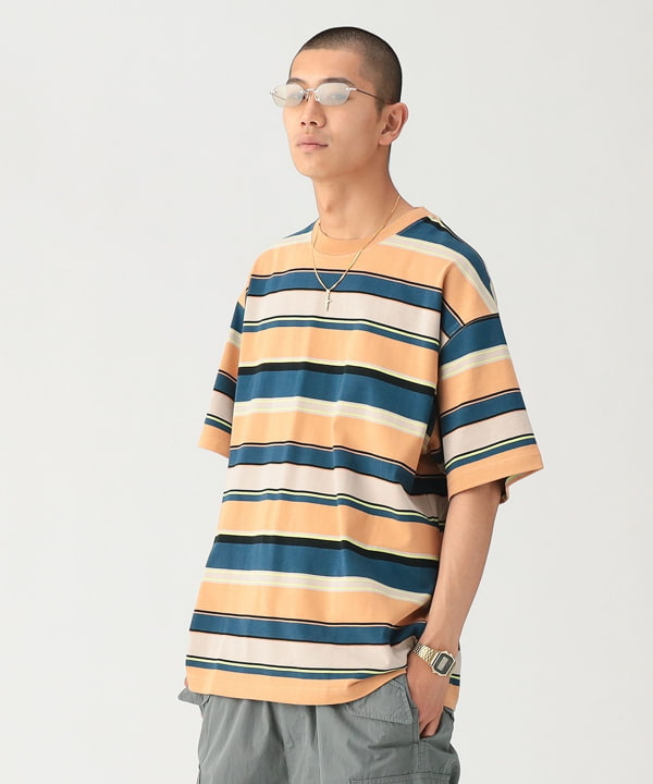 Multi-stripe T-shirt [Wide Fit] Model: 179cm Size: L