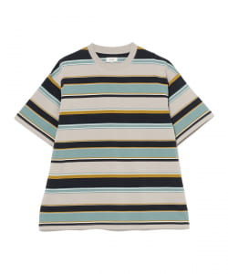 マルチ ボーダー Tシャツ 【ワイドフィット】