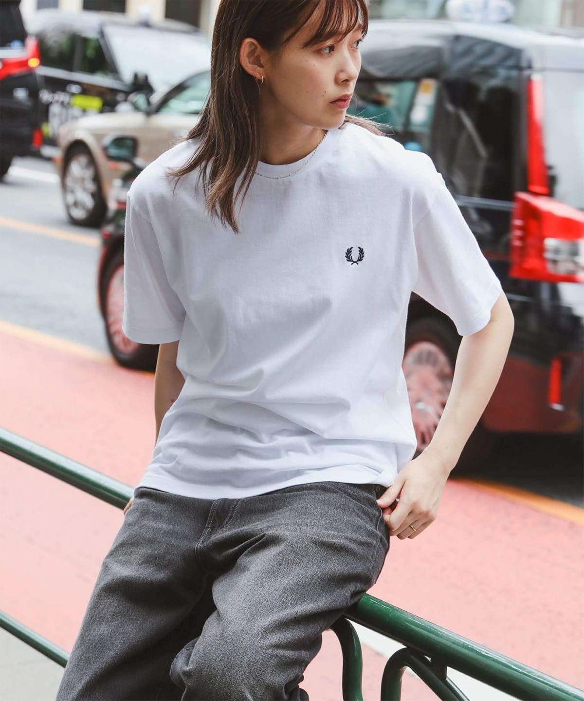 【別注】FRED PERRY フレッド ペリー / ヘビーウェイト Tシャツ Tシャツ・カットソー MEN WHITE M 【別注】FRED PERRY フレッド ペリー / ヘビーウェイト Tシャツ Tシャツ・カットソー MEN WHITE M