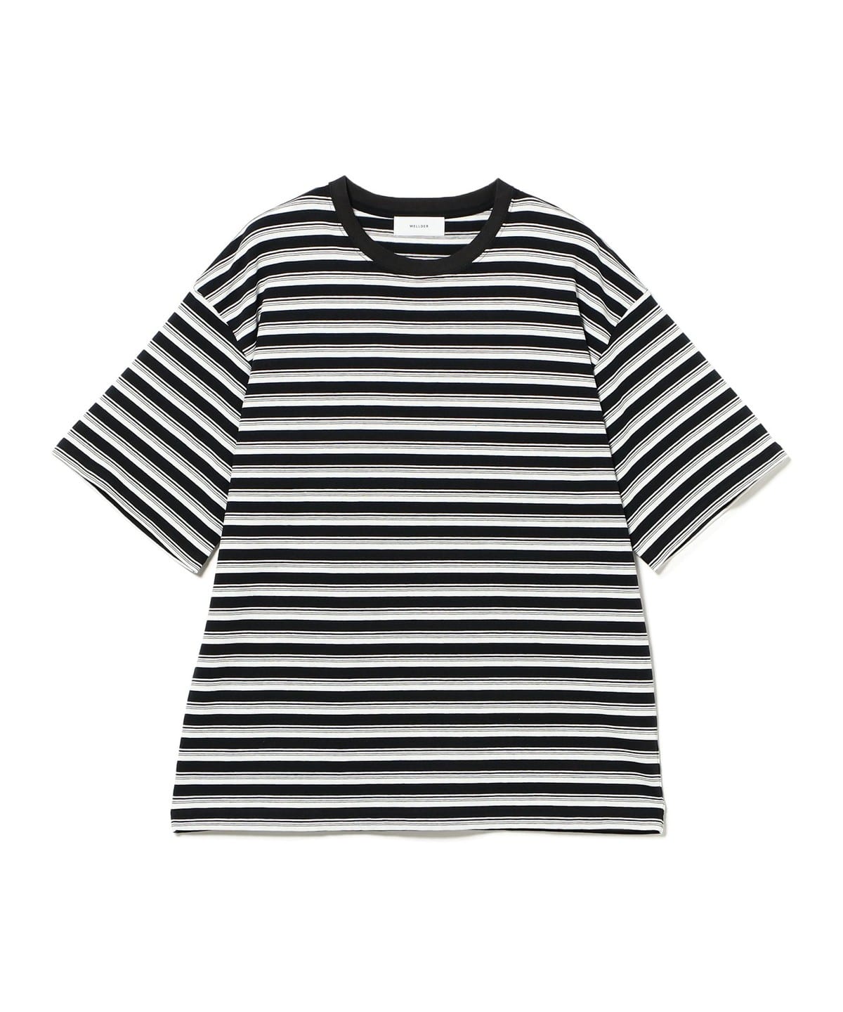 WELLDER �E�F���_�[ / Stripe Short Sleeve T�V���c�E�J�b�g�\�[ MEN WHITExBLACK 5