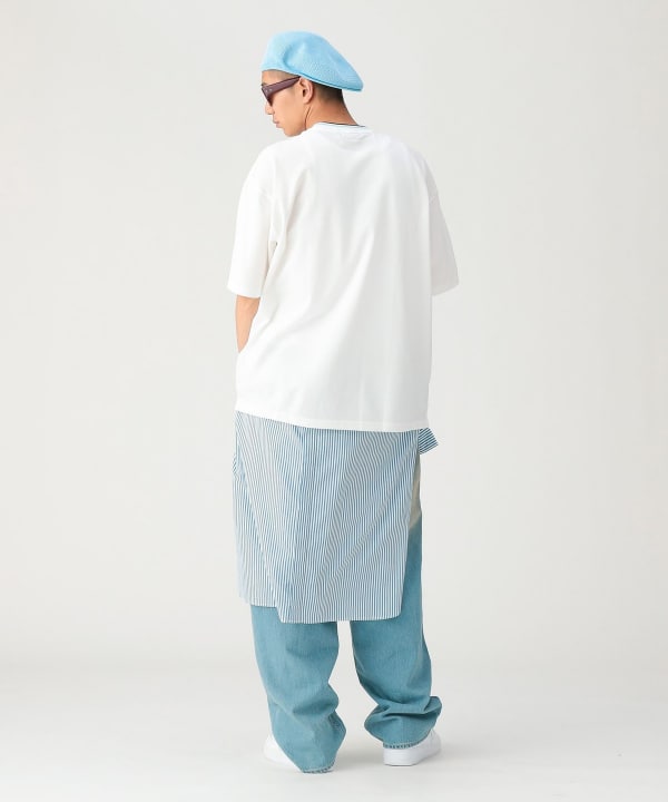 【別注】FRED PERRY / Oversized Tipped Pique T-shirt Model：179cm Size：L