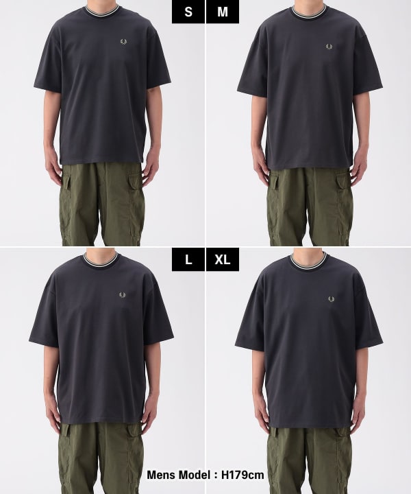 【別注】FRED PERRY / Oversized Tipped Pique T-shirt