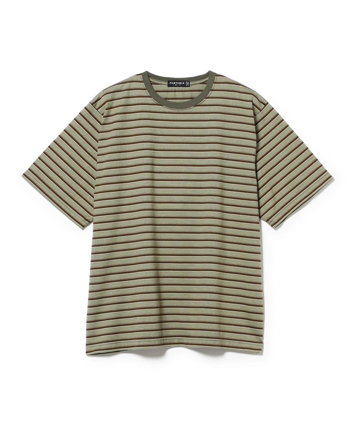PORTANCE / OG STRIPED S/S TEE T�V���c�E�J�b�g�\�[ MEN OLIVE BD M