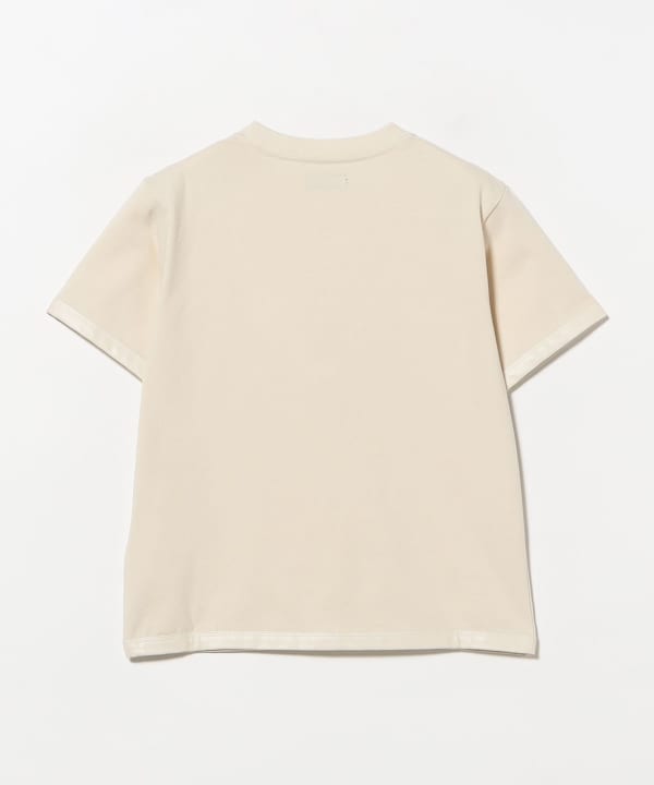 Synthetic leather ringer T-shirt