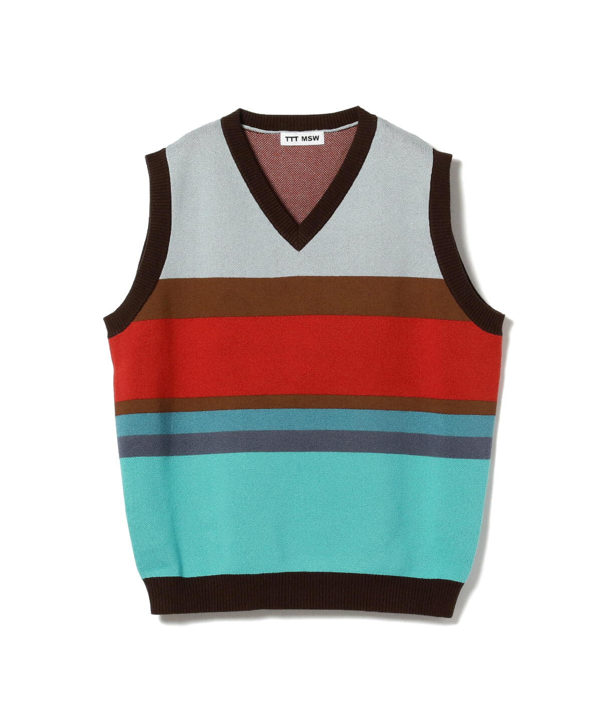 限​定​販​売​】 TTT_MSW / Boder Knit Vest ニットベスト ベスト