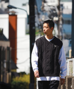 FRED PERRY × BEAMS / 別注 男裝 Cable Vest