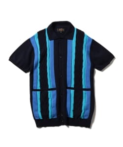 ▲BEAMS PLUS / ショートスリーブ ストライプニット