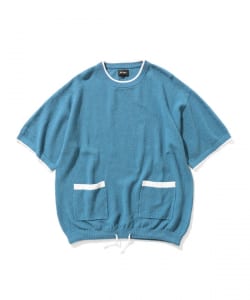 ▲BEAMS / ショート スリーブ スモック ニット