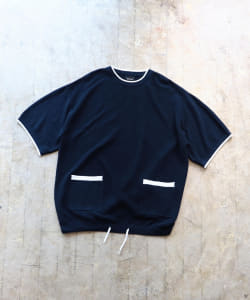 ▲BEAMS / ショート スリーブ スモック ニット
