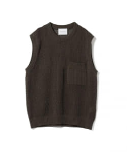 ▲WELLDER / Crispy Cotton Mesh Crewneck Vest