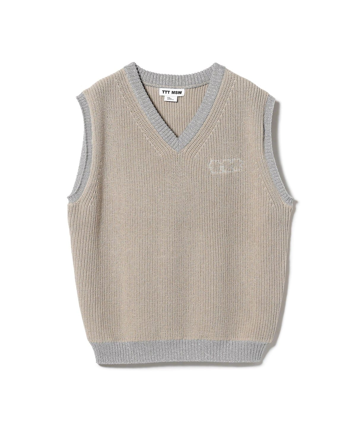 BEAMS（ビームス）TTTMSW / Lame knit vest（トップス ベスト）通販｜BEAMS