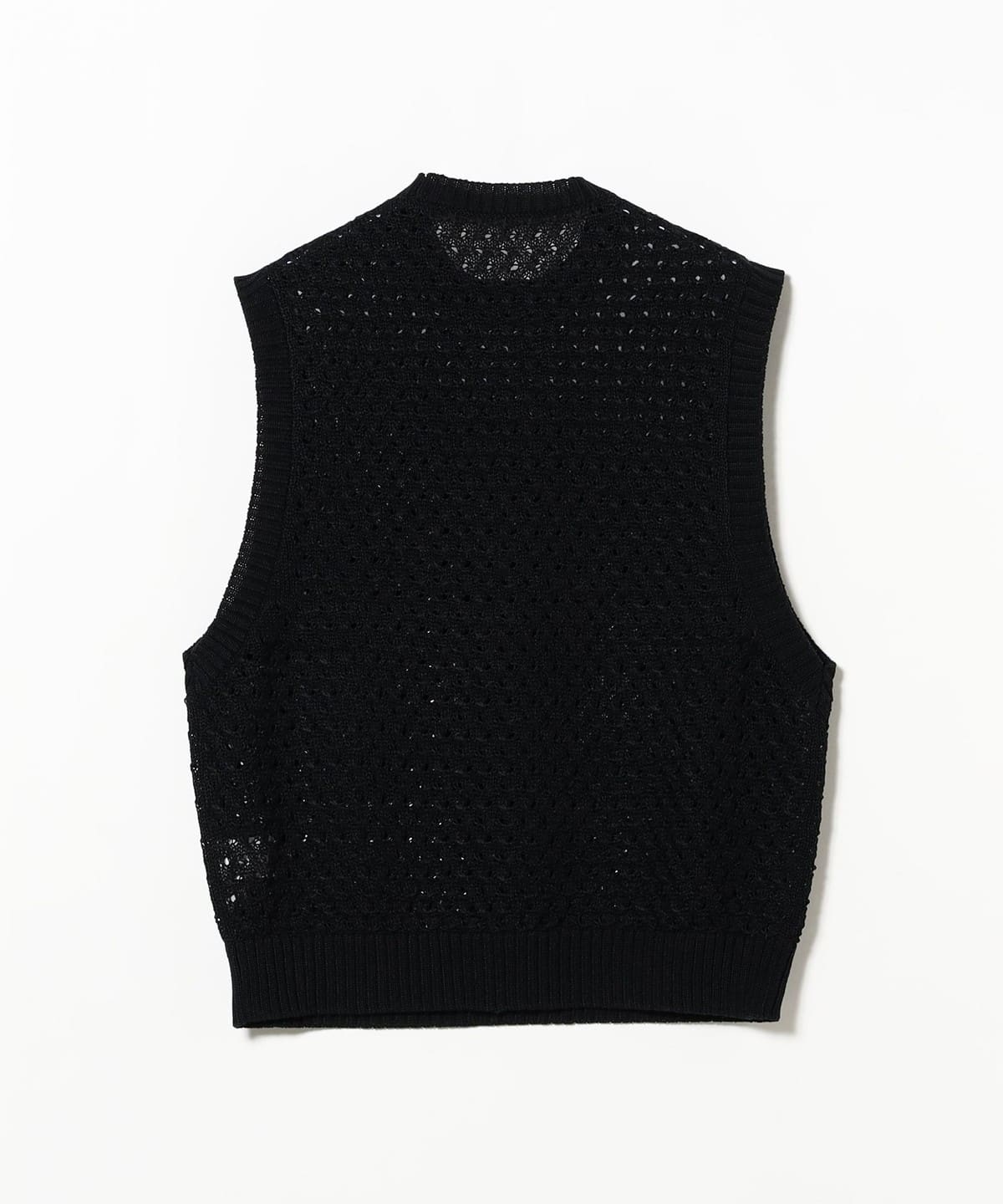 【最安値挑戦】 BEAMS（ビームス）メッシュ ニット ベスト（トップス ベスト メンズウェア