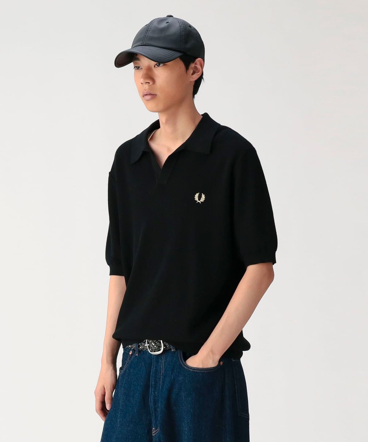未使用BEAMS 【別注】FRED PERRY / オープンニットポロシャツ BEAMS（ビームス）【別注】FRED PERRY / オープンニットポロ（シャツ