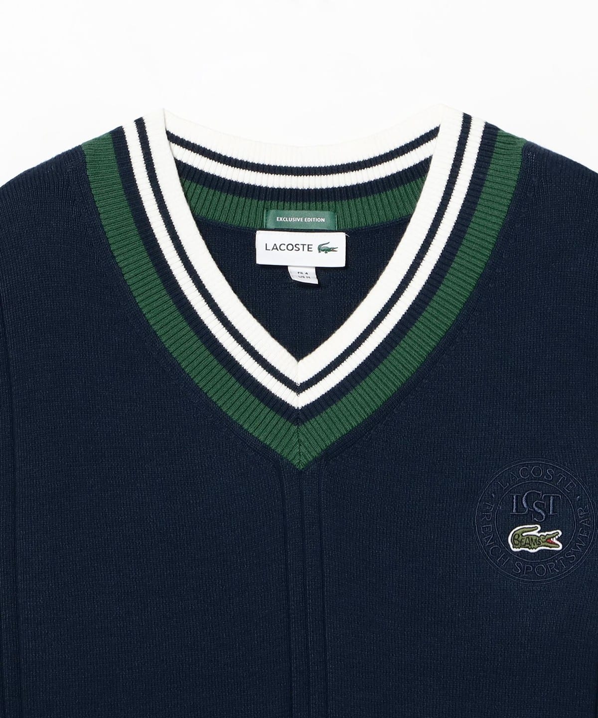 BEAMS（ビームス）【別注】LACOSTE / チルデン ニット ベスト