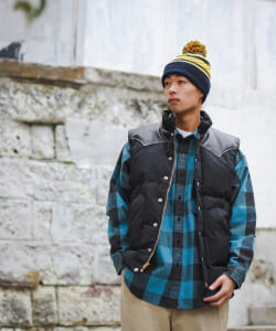 SUGAR CANE × BEAMS / 別注 Yoke Down Vest