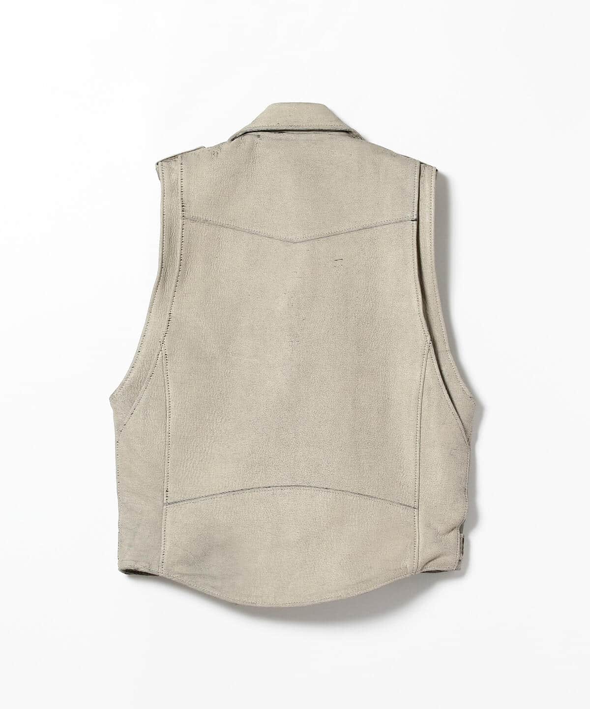 BEAMS（ビームス）SUGAR HILL / Gill Leather Rider's Vest（トップス 