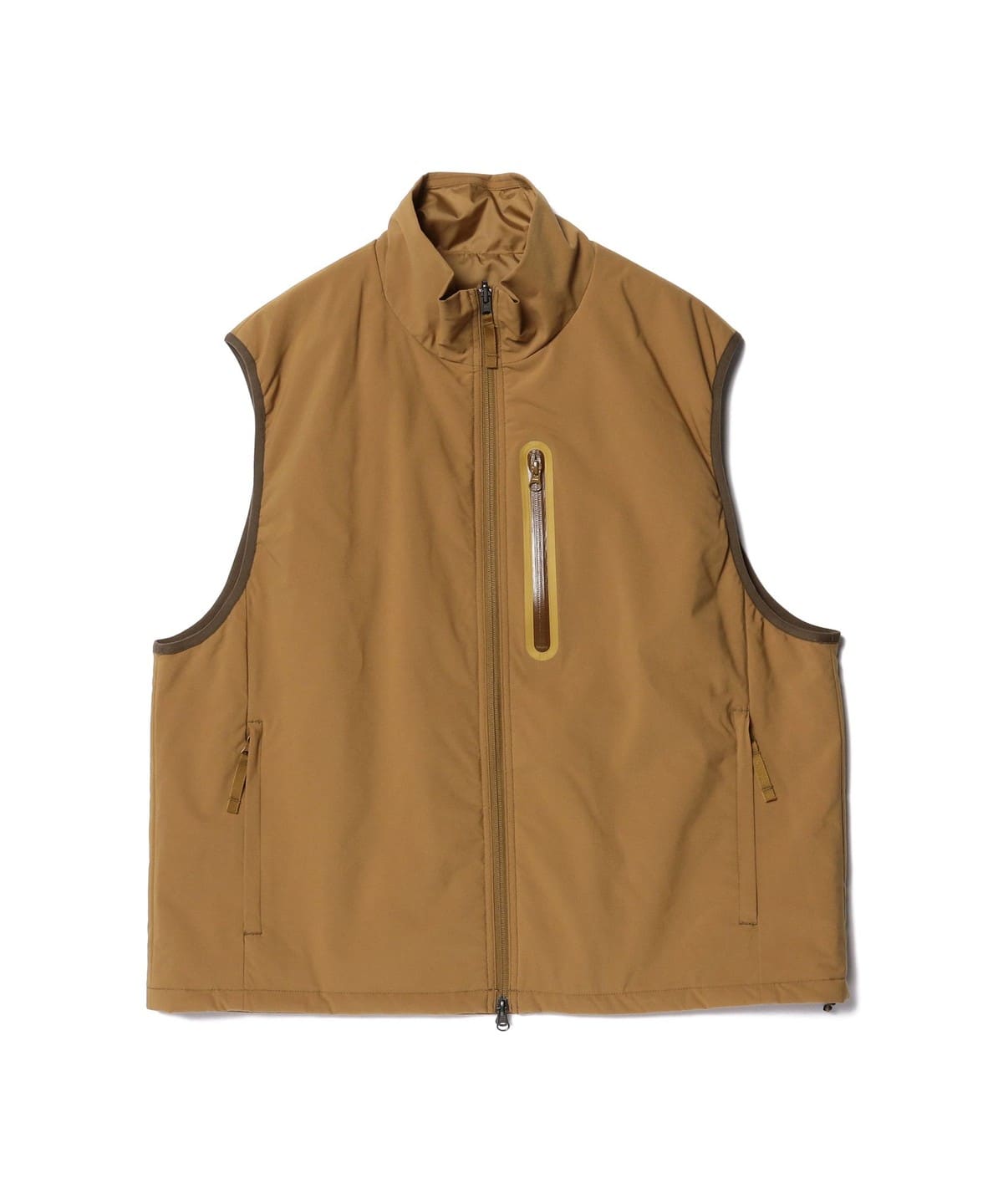 Dermizax(TM) リバーシブル 中綿ベスト トップス MEN BEIGE XL Dermizax(TM) リバーシブル 中綿ベスト トップス MEN BEIGE XL