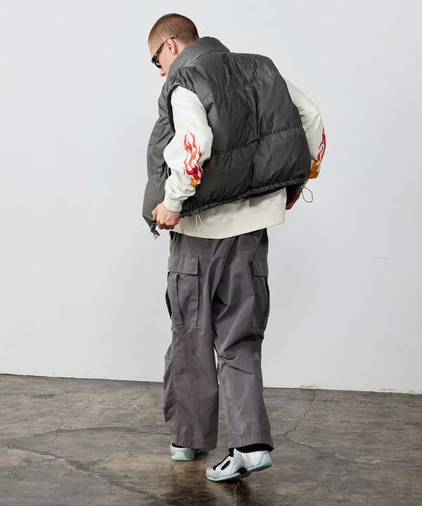 BEAMS LIGHTS　LT.フードDOWN VEST　ビームス BEAMS Water BEAMS repellent lightweight hooded vest (tops