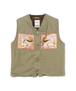 BOW BOW / REMADE USN DECK VEST SUKAJAN EMB AGED