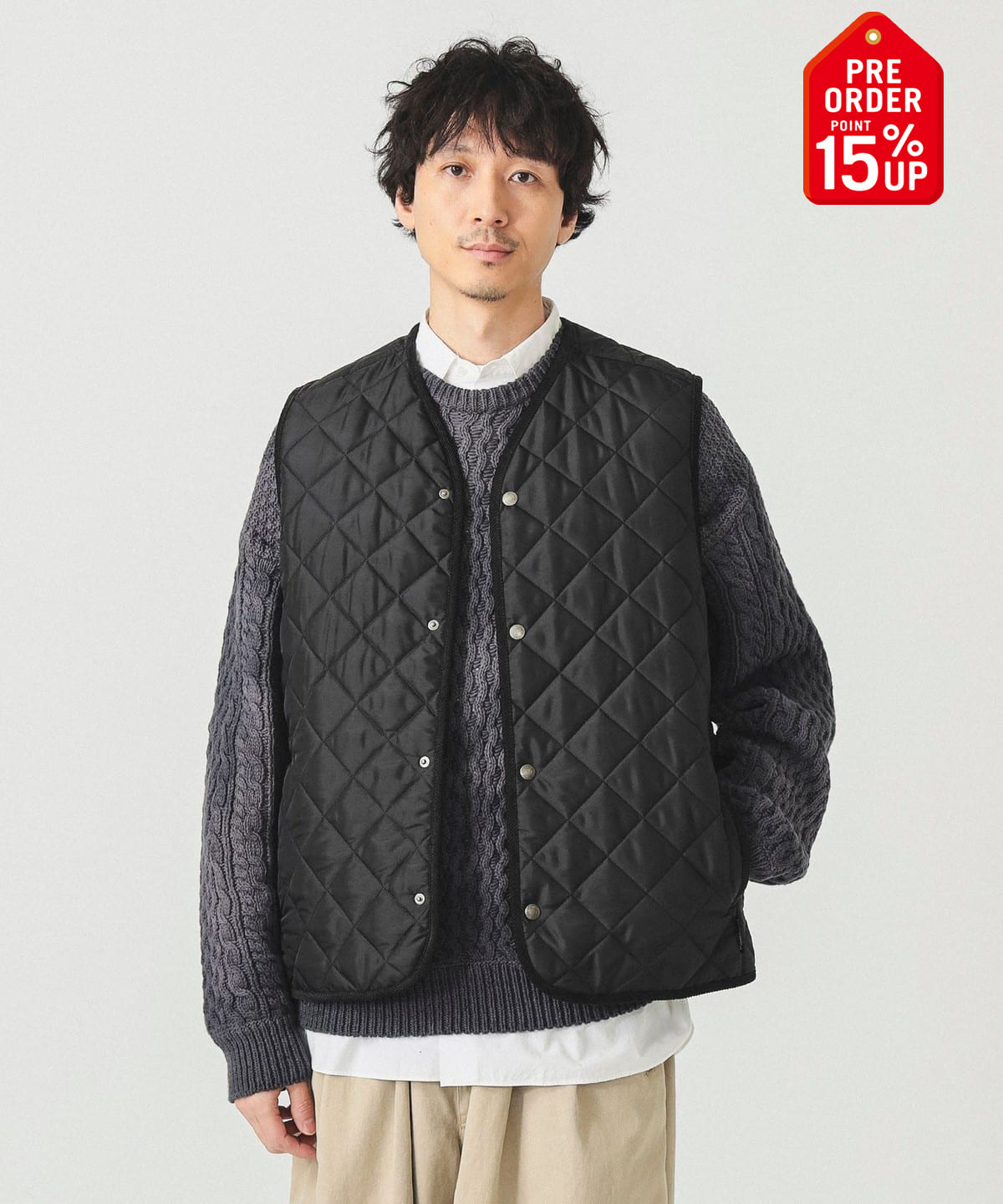 【+15%ポイントUP】【別注】Traditional Weatherwear トラディショナル ウェザーウェア / Quilted Vest トップス MEN BLACK 40 【+15%ポイントUP】【別注】Traditional Weatherwear トラディショナル ウェザーウェア / Quilted Vest トップス MEN BLACK 40
