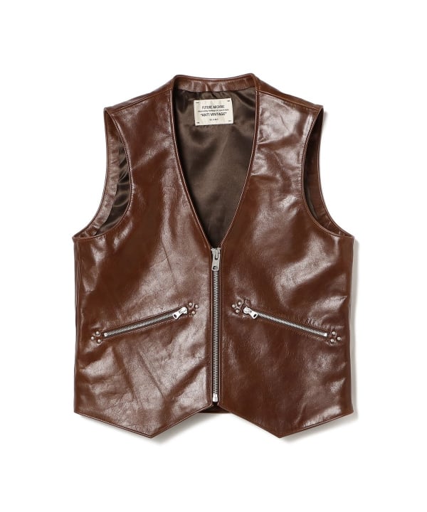 BEAMS（ビームス）FUTURE ARCHIVE / LEATHER VEST（トップス ベスト