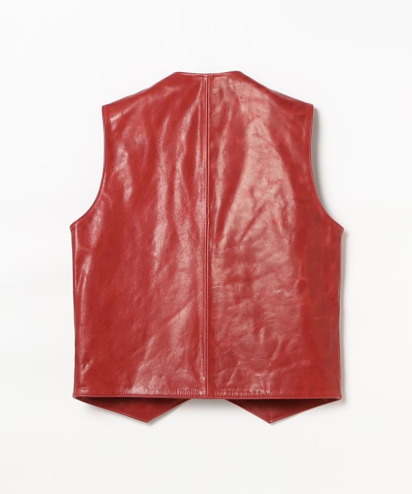 BEAMS レザーベスト BEAMS（ビームス）FUTURE ARCHIVE / LEATHER VEST（トップス