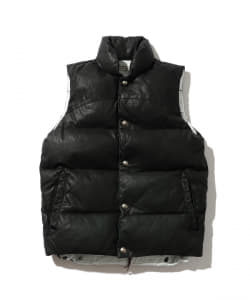 ▲【予約・イベント限定】REMI RELIEF × BEAMS PLUS / 別注  レザー ダウンベスト EC