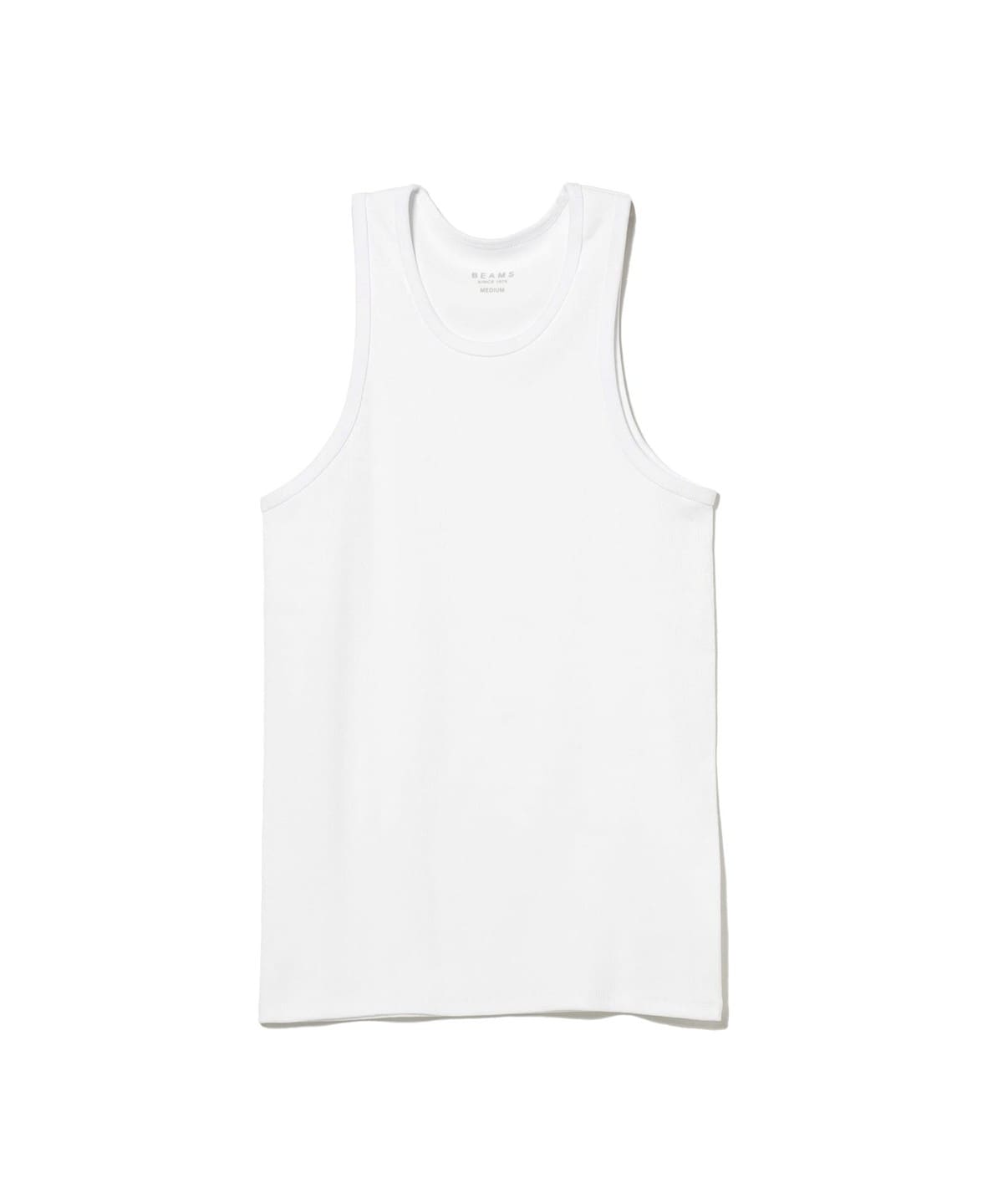 リブ タンクトップ Tシャツ・カットソー MEN WHITE M リブ タンクトップ Tシャツ・カットソー MEN WHITE M