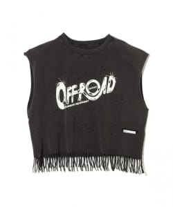 SATISFY / MothTech（TM） Cropped Fringed Muscle Tee