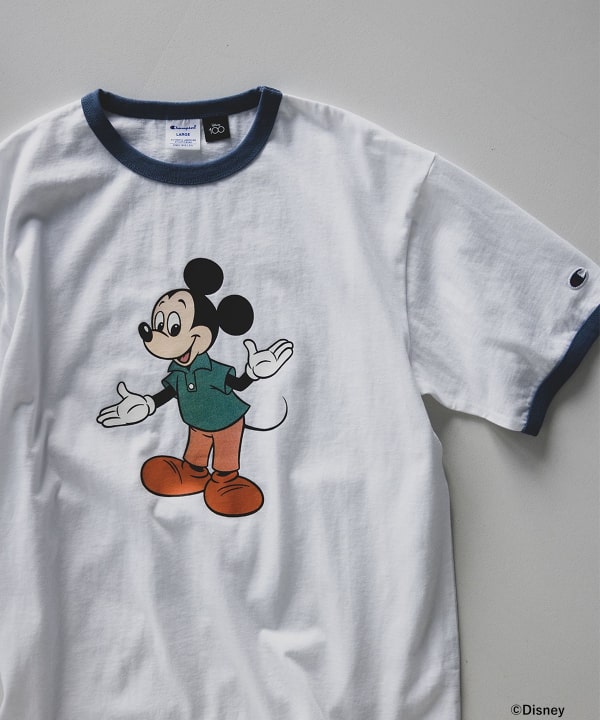 BEAMS（ビームス）Champion × BEAMS Disney 100th Collection リンガーTシャツ（Tシャツ・カットソー  Tシャツ）通販｜BEAMS
