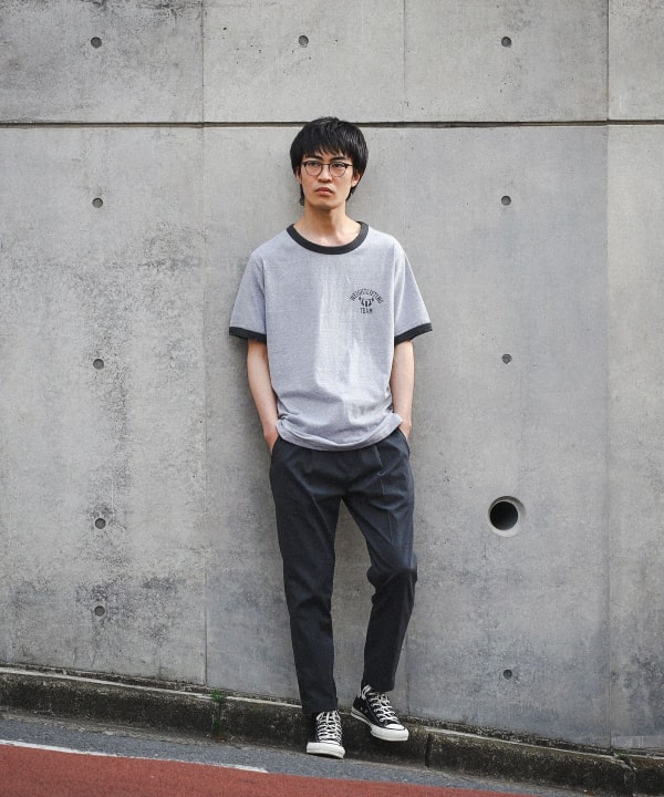 BEAMS [BEAMS] BEAMS / Printed Ringer T-shirt (T-shirt/cut and sew