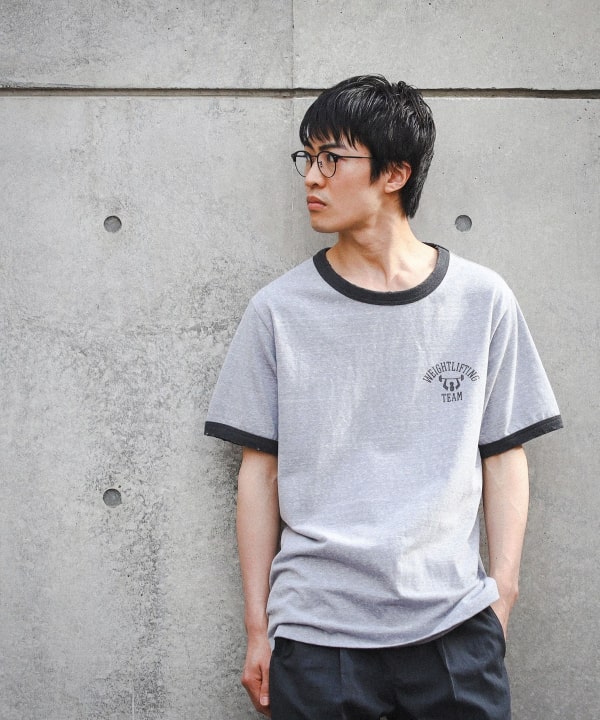 BEAMS [BEAMS] BEAMS / Printed Ringer T-shirt (T-shirt/cut and sew