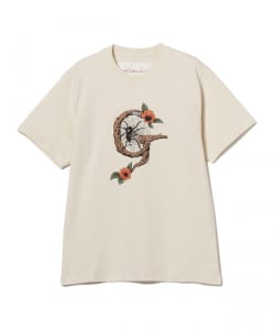 ▲GENTLE FULLNESS / Recycled cotton SS Tee Oatmeal G Spider