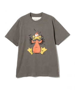 ▲GENTLE FULLNESS / Recycled Cotton SS Tee Washed Black Duckman