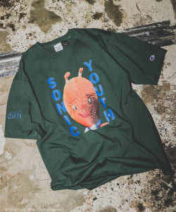 ▲【別注】Champion × SONIC YOUTH / プリント Tシャツ