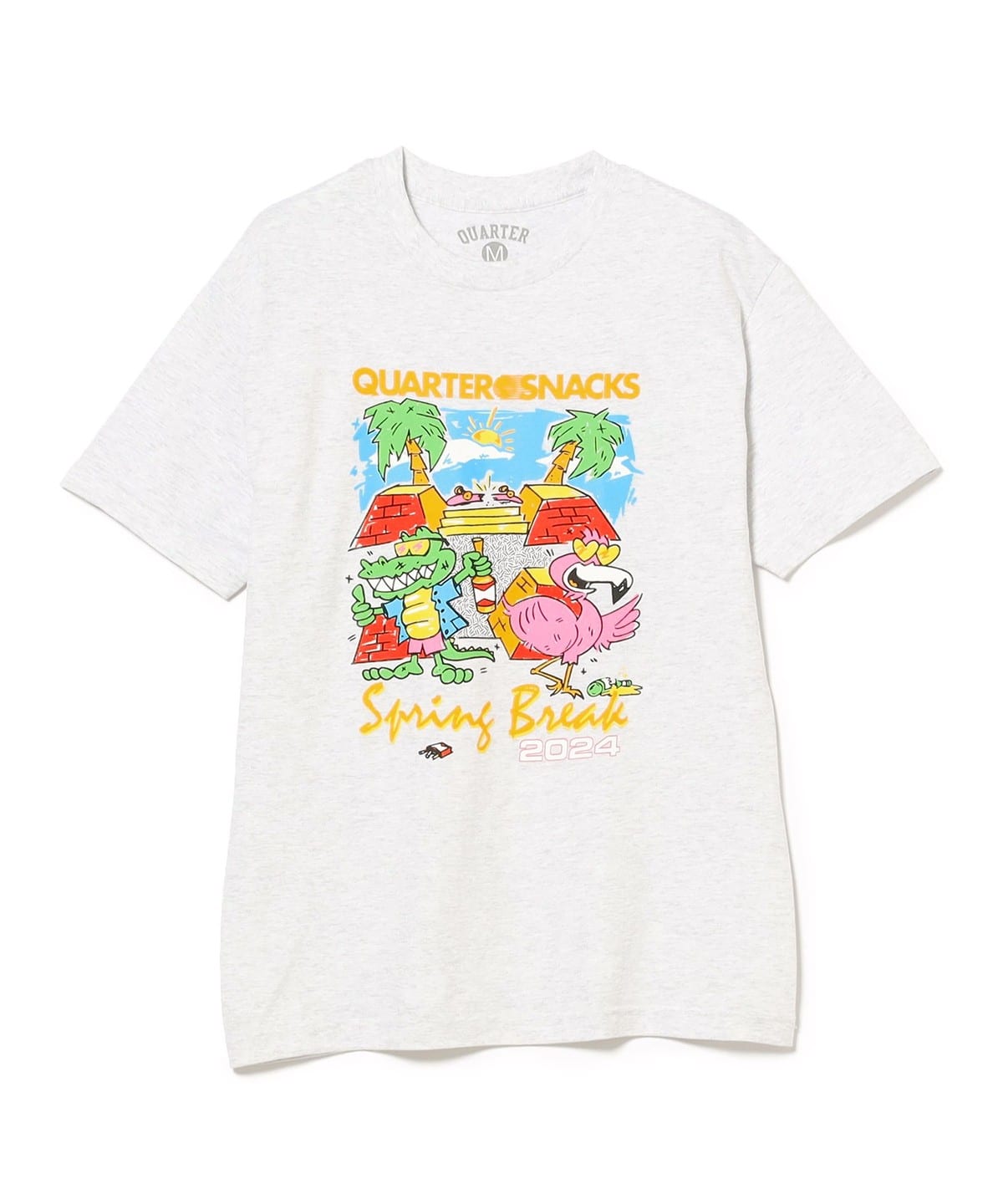 QUARTER SNACKS クウォータースナックス / Spring Break Tee Tシャツ・カットソー MEN Ash Grey L QUARTER SNACKS クウォータースナックス / Spring Break Tee Tシャツ・カットソー MEN Ash Grey L