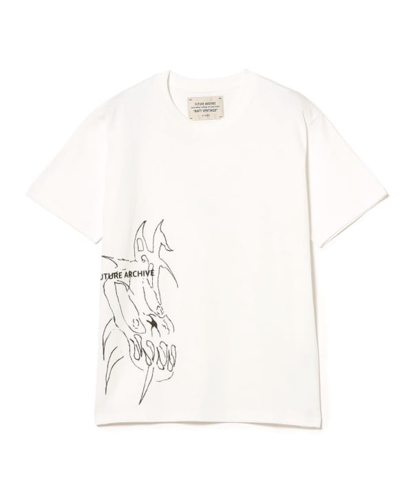 archive semantic design ムラ染め フェザー Tシャツ BEAMS（ビームス）TAPPEI × FUTURE ARCHIVE / PRINT TEE 