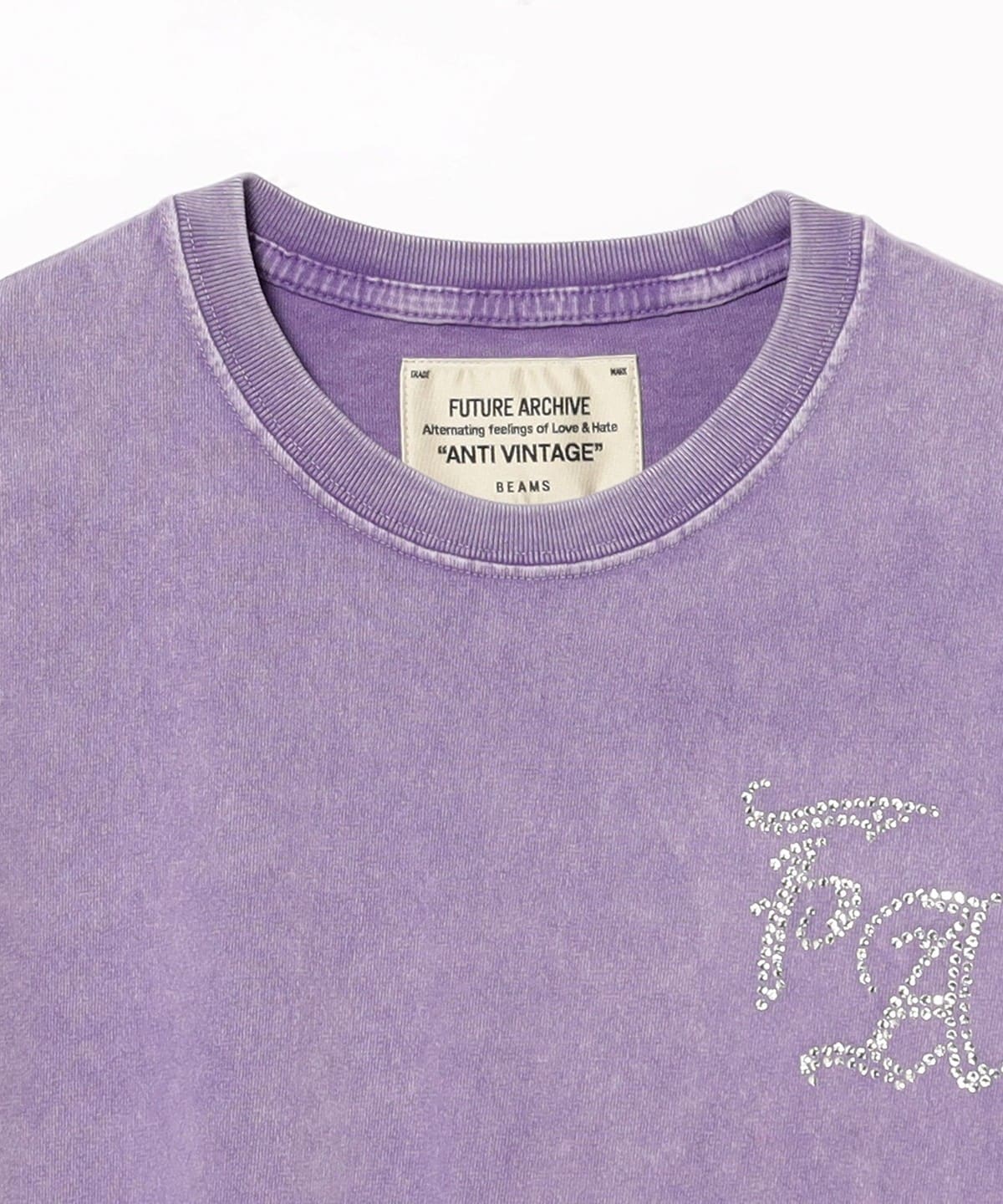 BEAMS（ビームス）FUTURE ARCHIVE / FADE RHINE STONE T-SHIRTS（T