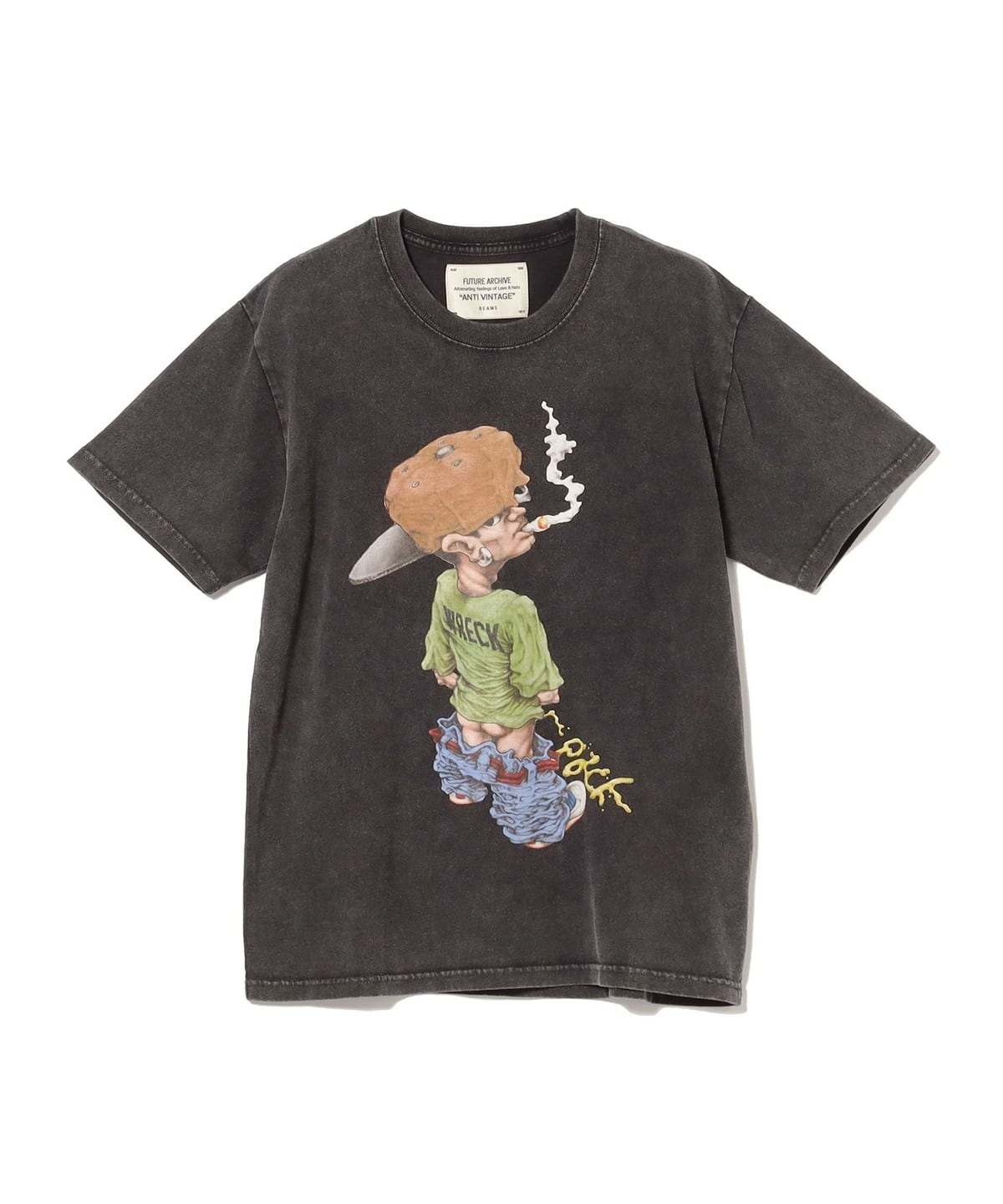 【別注】WRECK PACK × FUTURE ARCHIVE / PRINT TEE Tシャツ・カットソー MEN BLACK M 【別注】WRECK PACK × FUTURE ARCHIVE / PRINT TEE Tシャツ・カットソー MEN BLACK M